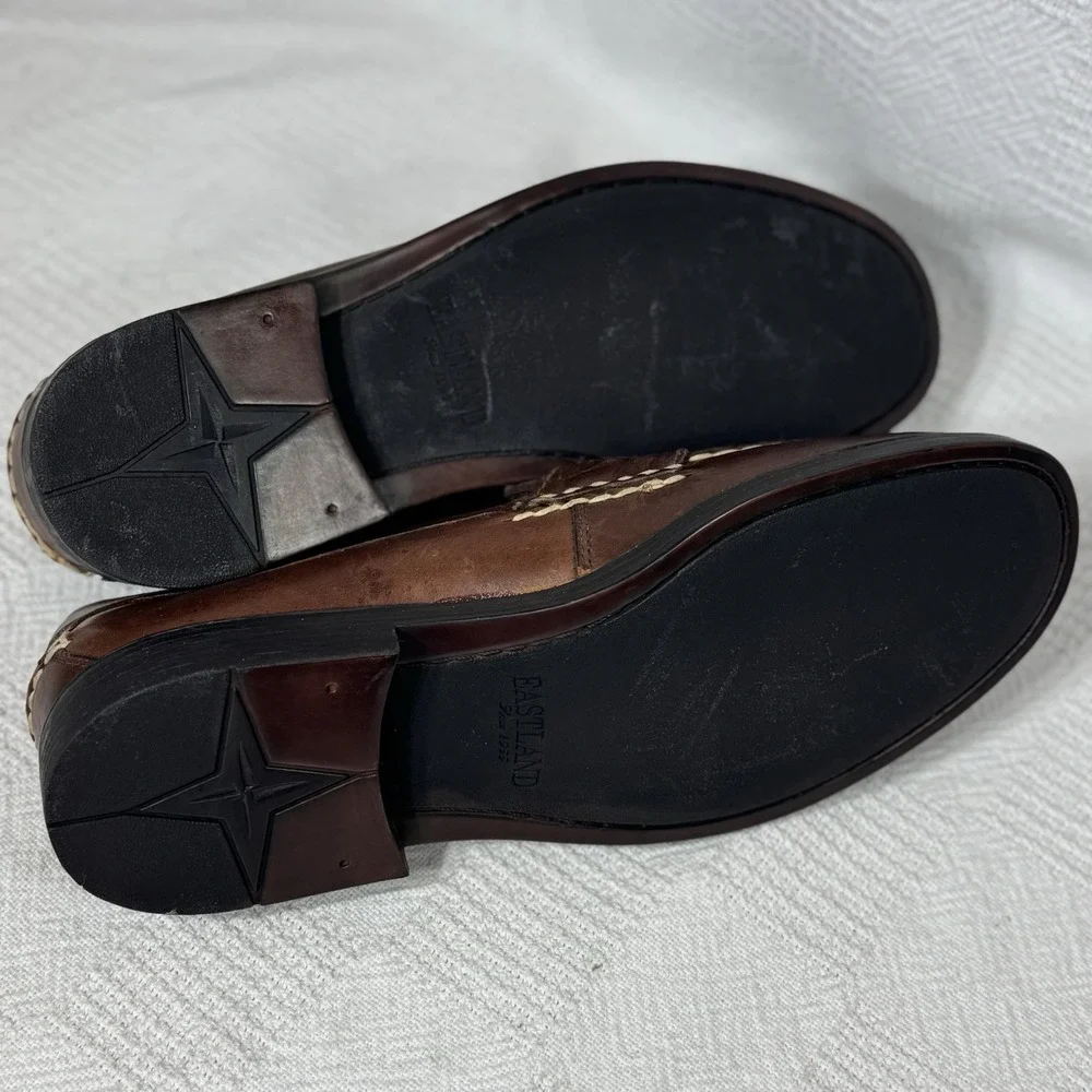 Eastland Men's‎ Classic Brown New Leather Loafers Size 10D Casual Dress Shoes